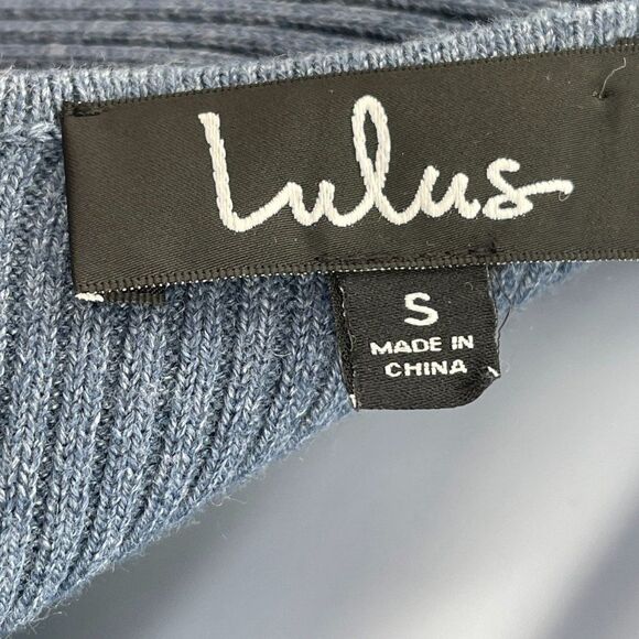 Lulu's Lounge Lifestyle Ribbed Knit Sweater Top S - Picture 7 of 9